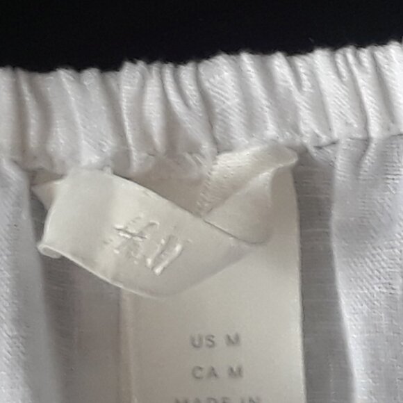 H&M 100% Linen Flowy Loose Fitting Blouse - Picture 8 of 10